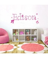 Picniva Pink Ribbon Font5 h15 Made-to-Order Baby Name Kid Room Nursery W... - $26.84 CAD