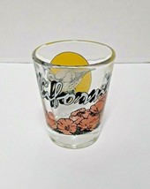 California Shot Glass Glasses Souvenir Flowers Birds  - $7.10