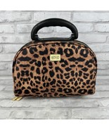 SOHO London New York Cheetah Print Makeup Case Soft Side Zipper Close - £14.37 GBP