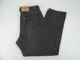 Vintage Levi’s 553 Relaxed Straight White Tag Black Denim Jeans 40x30 USA - $47.45