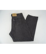 Vintage Levi’s 553 Relaxed Straight White Tag Black Denim Jeans 40x30 USA - £37.92 GBP