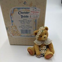 Cherished Teddies &quot;Friendship is in Bloom&quot; 1993 May Bear Figurine #914797 - £11.46 GBP