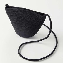 Urban Outfitters UO  Iris Woven Crossbody Bag NWT Small Purse Black Boho Natural - £15.54 GBP