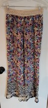 Womens S Hayden Multicolor Floral Print Wide Leg Pants - $8.91