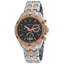 Mathey Tissot Men's Bolton Black Dial Watch - H5002CHRN - £141.40 GBP