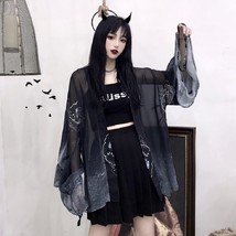 2020 Spring Summer New Chic Korean Streetwear Kimino Women Blouses Dark Style Ha - £41.69 GBP