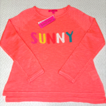 Lilly Pulitzer Danette Sweater Size M Papaya Punch Sunny Intarsia Embroi... - $59.99