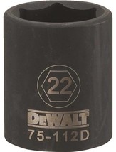 New Dewalt DWMT75112OSP 1/2 Drive X 22 Mm 6PT Black Impact Socket - £11.71 GBP