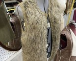 Xhilaration Tan Cozy Faux Fur Open Sleeveless Lined Vest Women&#39;s Medium - $8.91