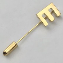 The Letter E Stick Pin Gold Tone Vintage Initial Monogram “E” - $10.00
