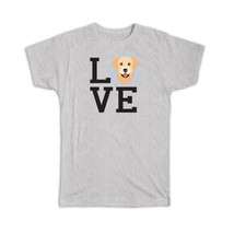 Love Labrador Retriever Cute : Gift T-Shirt Dog Cartoon Owner Heart Pet Mom Dad - £14.45 GBP