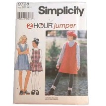 Simplicity 9728 Pattern Girls Jumper Above Knee Length Patch Pockets BB 12-14 UC - $3.07