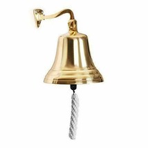 Antique Finish Brass Ship Bell 4inch Nautical Maritime Bell Marine Boat Wall - £43.98 GBP