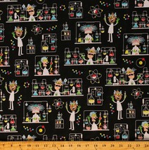 Cotton Science Laboratory Academic School Fabric Print by the Yard D473.31 - £10.93 GBP
