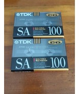 TDK SA 100 IEC II Type II High Position 1991 Lot of 2 New Sealed - £10.59 GBP