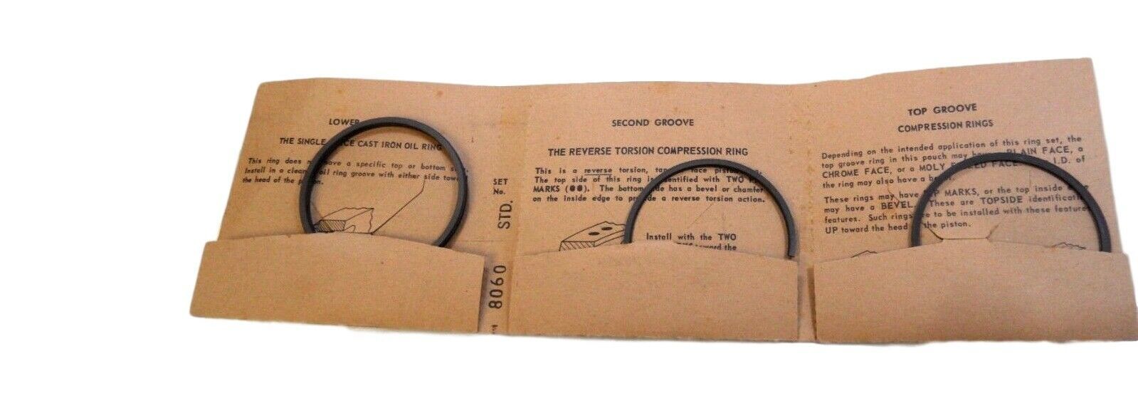 TRW 8060 STD Piston Rings Set - $12.95
