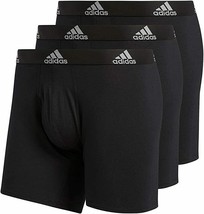 Adidas 3-Pack Stretch Cotton Boxer Brief Underwear Black ( S ) - £54.28 GBP