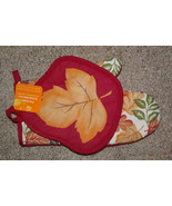 Autumn Quilted Oven Mitt and Pot Holder NWT - $9.80 CAD