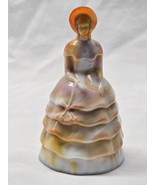 Vintage SUMMIT ART GLASS 5&quot; MELANIE SOUTHERN BELLE - Caramel Calico &amp; Wh... - $32.84 CAD