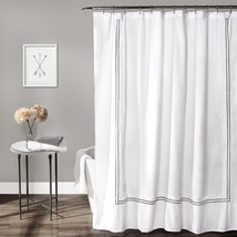Lush Decor Hotel Collection Shower Curtain Fabric Minimalist Plain Style Bathroo - £31.96 GBP