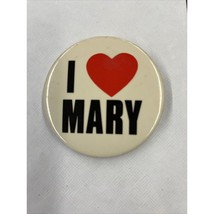 I Love Mary Vintage 1980s Pinback Button - £8.78 GBP