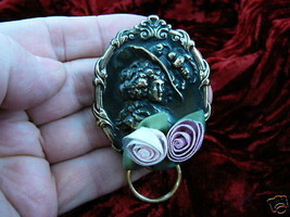 (#E441) Victorian lady hat Eyeglass pin pendant ID badge holder - $15.88