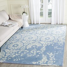 SAFAVIEH Bella Collection 8&#39; x 10&#39; Light Blue/Ivory BEL125C Handmade Pre... - £429.07 GBP