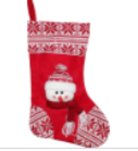 Snowman Christmas Stocking Cotton Wool - $279.59 MXN