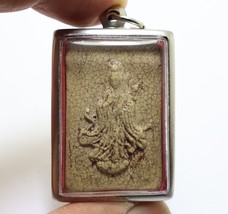 Somdej Jaosua Guan Yin Bless 1975 Goddess Of Mercy Kuan Quan Im Lucky Pendant 2 - £49.15 GBP