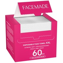 60 Ct Disposable Face Towels Xxl, Face Towelettes For Makeup And Clean, Super So - £11.11 GBP