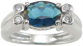 Promise Womens Fashion Simulated 1.0 Ct Sapphire Ring Sterling Silver  - £10.76 GBP