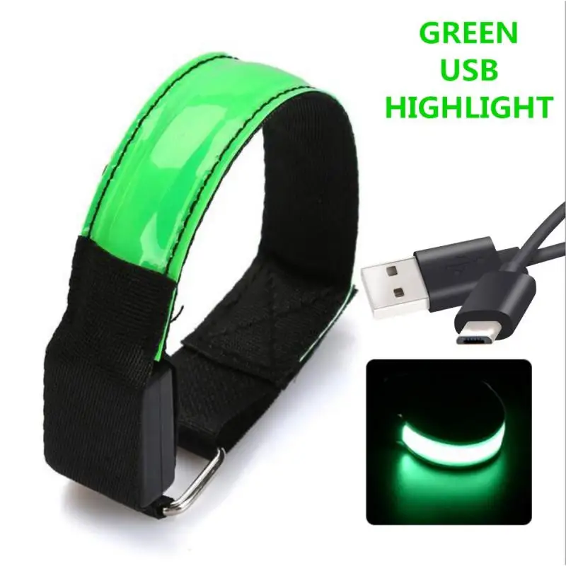 LED Luminous Reflective Bracelet Night Running Armband Outdoor Sports Safety - £8.10 GBP+