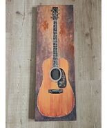 Guitar Painting Canvas Print Wall Art, Acoustic Design, 12&#39;&#39; x 36&#39;&#39; Vert... - $20.00