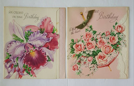 2 Vintage Munson Birthday Cards 1940&#39;s in VG/FN Cond Art By: Rose Kerr - £11.64 GBP
