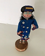 Vintage Muhsur Dum small  handmade north Thai doll figurine folk art sou... - $19.75