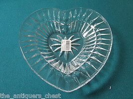 MIKASA heart glass dish NIB 7 x 8, no certs [am12] - £35.23 GBP