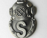 DIVE SALVAGE US ARMY DIVER HELMET PEWTER ZINC LOGO PIN BADGE 1 INCH - $5.74