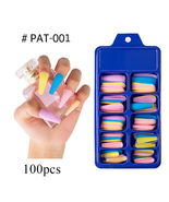 100Pc Long Ballerina Coffin Full Cover Artificial False Nail #01 - $6.70