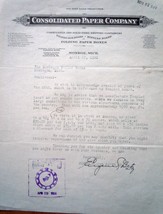  Vintage Consolidated Paper Company Monroe MI Letter 1926 - £4.68 GBP