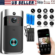 Smart Wireless Wifi Video Doorbell Phone Door Ring Intercom Security Cam... - $96.99