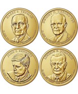2015 - D Presidential Dollar 4 Coin Set - Denver Mint - Fast Shipping - $30.17 CAD