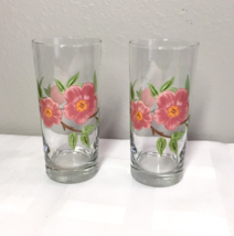 Vintage Franciscan Desert Rose Drinking Glasses Set of 2 - $15.99