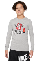 Nike Sportswear Big Kids&#39; Long-Sleeve T-Shirt in Grey - $16.31 CAD