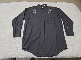 VTG Silver Spur Western Wear Black XL Shirt Embroidered Dreamcathers Pea... - £20.05 GBP