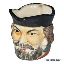 Vintage Creamer Colonial Officer Hand Painted Japan Mug Pitcher Beard Head Face - £6.96 GBP