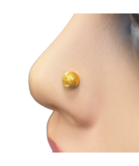 22ct Yellow Gold Diamond Cut Swirl For Nose Stud/Pin, Tragus &amp; Helix 4.8... - $226.28 CAD