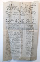 Daily Bulletin Headline ARMY 48 - IRISH 0 November 11, 1945 Military New... - $45.00