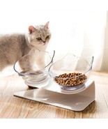 Anti-Vomiting Orthopedic Cat Bowl For Food &amp; Water, Plastic Material - £20.42 GBP