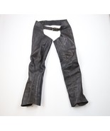 Vintage 70s Streetwear Mens 34 36 Distressed Backless Leather Chaps Moto... - $167.29 CAD