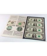 Series of 1993 $1 Federal Reserve Note Sheet (4Pcs) FR#1918-D - €29,84 EUR
